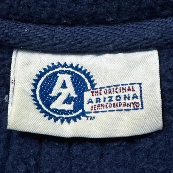 Arizona Jean Co Navy V Neck Sweater M Ribbed Knit Unisex - Picture 2 of 14